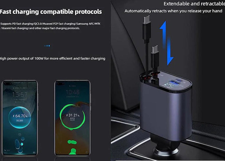 Retractable Fast Car Charger