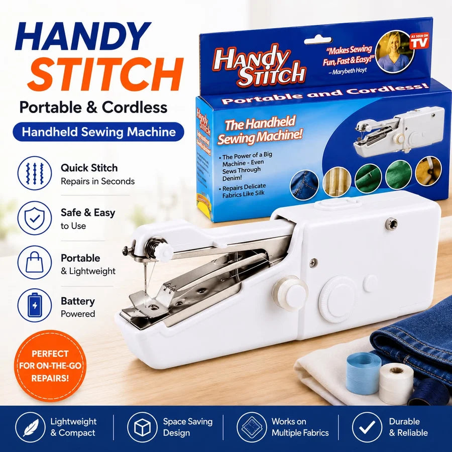 Portable Mini Stitch Machine – Handheld Quick Sewing Machine for Instant Clothing Repairs